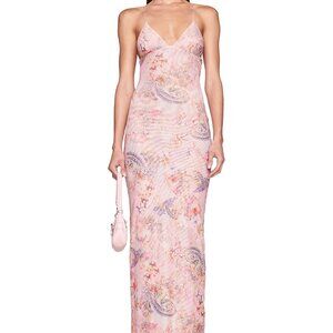 I AM GIA Butterfly Backless Maxi Dress – Pink